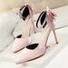 2025 Sweet Shoes, Fine High Heels, Shallow Mouth, Pointed Toe, Hollow Bow, Sandals_vogvips.com