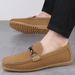 Leather Anti-velvet Leather Beanie Shoes Men's Casual Shoes Driver Shoes Large Size_vogvips.com