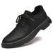Retro Style Men's Lace-up Martin Shoes Increase The Height Of Casual Fly-woven Light Mouth Round Head Leather Shoes Men_vogvips.com