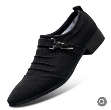 Men's business model British pointed pointed pointed pointed large casual shoes breathable foot canvas shoes Joker men's shoes Spring and Autumn Tide_vogvips.com