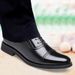 Leather British Style Pointed Men's Leather Three Joint Autumn Fashion Trend Formal Wear Business Casual Shoes_vogvips.com