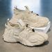 Summer Men's With Fly-knit Mesh, Breathable Slip-on Trendy Shoes, Thick-soled, Fashionable, Non-slip, Wear-resistant,_vogvips.com