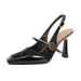Open Toe Backless Sandals For Women, Mary Jane Style, French Brown Leopard Print, High Heels, Stiletto, Summer Square_vogvips.com