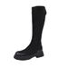 712-8-9 Plus Long Suede Stretch Slim Shoes Thick Legs Tube Circumference High Large Size Women's Boots 41-43_vogvips.com