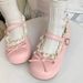 Retro Lace Bow Flat Leather For Women 2025 New Spring And Autumn Style To Match Skirts French Soft Sole Mary Jane Shoes_vogvips.com