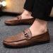 SHLIANG Leather Men Casual Shoes Comfortable Light Men Loafers Formal Men Dress Shoes Breathable Slip on Men Driving Shoes Y0156_vogvips.com