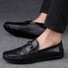 Embossed Crocodile Leather Loafers Soft-soled Casual Men's Leather Shoes Driving Men's Shoes_vogvips.com
