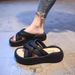 Women's Summer New Thick Sole Versatile Non-Slip Height Increasing Beach Sandals Lazy Fashion Slip-On_vogvips.com
