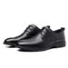 Euro Step First Layer Cowhide Formal Pointed Toe Lace-up Derby Men Brand Business Men's Shoes Wind Pure Leather_vogvips.com