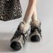 Women's Shoes Stylish And Comfortable Fluffy Snow Boots , New Autumn/winter Style, Non Slip, Fleece Lined, Thick Soled, Chunky Cotton Boots._vogvips.com