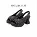 Women's Punk Wasteland Style Platform Sandals Open Toe High Heels Waterproof Retro One Strap Summer_vogvips.com
