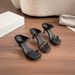 2026 Summer New Trendy Sexy High-Heeled For Women, Polka Dot Square-Toed Open-Toe Strap Thin-Heeled Sandals_vogvips.com