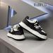 Sneaker Casual Mens Womens Designer Dissolved Sole Board Shoes Fashion Leather Fabric Breathable Height Increased Platfo_vogvips.com