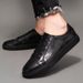First Layer Cowhide Men's Shoes Breathable Little White Shoes Men's Plaid White Board Shoes Casual_vogvips.com