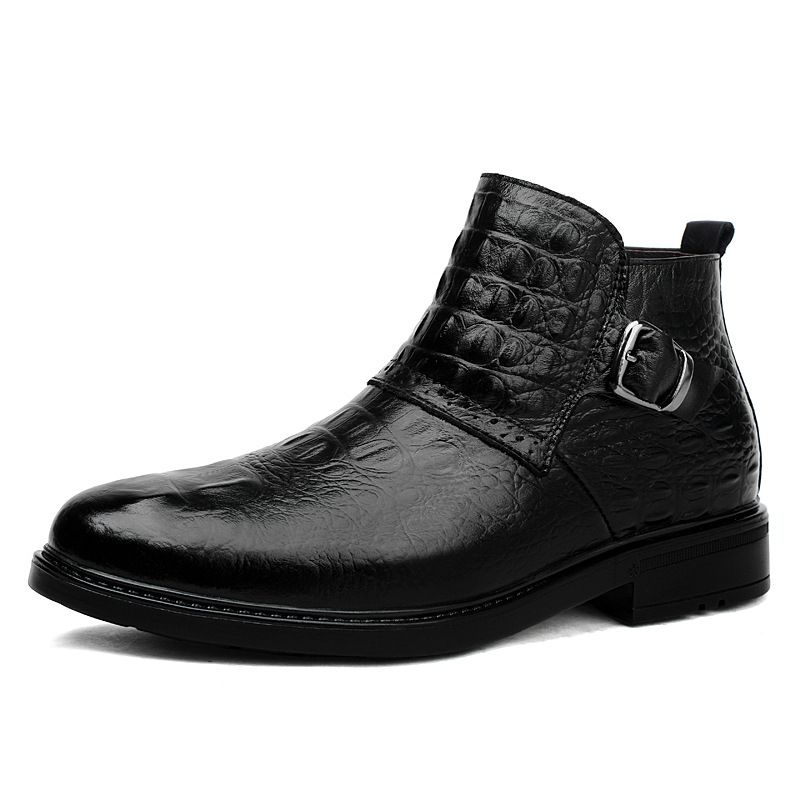 High-top Leather Shoes Casual Shoes Men's Formal Men's Cotton Shoes Velvet Casual Leather Shoes_vogvips.com
