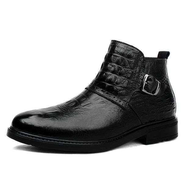 High-top Leather Shoes Casual Shoes Men's Formal Men's Cotton Shoes Velvet Casual Leather Shoes_vogvips.com