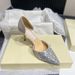 2025 Spring New Women's Sandals Pointed Toe Shallow Mouth Hollow Sequin Thin Heel Sexy Versatile Color Block High H_vogvips.com