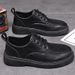 British Style Business Casual Shoes For Men – Classic Round-Toe Oxford Sneakers With Thick Rubber Sole_vogvips.com