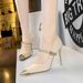 High Women S Thin High Heels Light Mouth Matching Color Pointed Metal Chain Line With Single Shoes_vogvips.com
