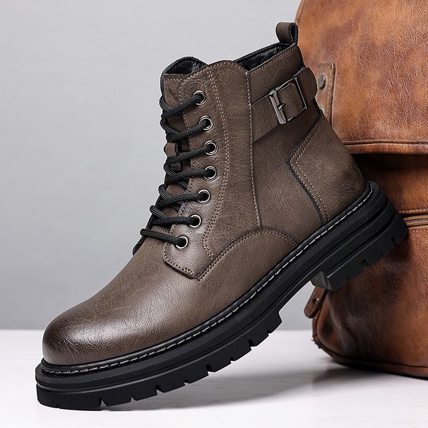 European Warm Series Men's Martin Autumn Winter British Style New Soft Sole High Top Work Ankle Boots With Fleece Lining_vogvips.com
