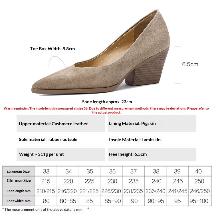 Cameido French Retro Pointed Toe High Heel Office Pumps For Women In Spring_vogvips.com