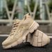 Men's Steel Toe Safety Work Shoes, Breathable Fly Mesh & Microfiber Leather Upper, EVA Sole For Construction & Outdoor Working Sites Work Shoes_vogvips.com