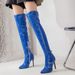 2023 Sexy Stiletto Side Zipper Fashion 40-48 Large Size Pointed Toe Patent Over-the-Knee Boots_vogvips.com