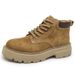 Handmade Leather Men's Shoes Retro Outdoor Platform Casual Shoes Low-top Tooling Shoes_vogvips.com