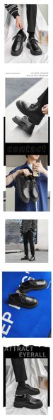 Business leather men's fall 2023 new young British style students thick soled suit men all wear fashionable shoes_vogvips.com