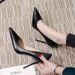 Leather 32-45 Yards Black High-heeled Shoes Professional Work Shoes Temperament Thin Heels Not Tired Feet Comfortable Soft Shoes Women_vogvips.com