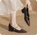 Small Shallow Mouth Height Thick Heel Shoes New Spring And Autumn Temperament French Retro Word Belt Mary Jane Shoes Women_vogvips.com