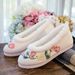 Hanfu Round Toe Cotton Lolita Girl's Wool Piping, Flat Bottomed Embroidered Cloth Shoes, Women's Shoes_vogvips.com