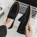 New British loafers men retro lazy slip-on casual leather shoes men set foot bean shoes fashionable men's shoes_vogvips.com