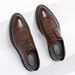 Suitable For All Seasons New Pointed Toe Korean Style Trendy Formal Business Casual Large Size British Lace-up Leather Men's Wedding Shoes_vogvips.com