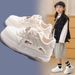 Girls' Sneakers 2025 New Spring And Autumn Children's Casual Big Kids, Versatile Fashionable White Shoes For Girls_vogvips.com