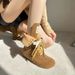 Women Boxing Boots Instant Dispatch~ Height-Increasing Martin For Women, Lace-Up Slimming Boxing Short Boots, Versatile Canvas Boots_vogvips.com