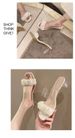 Transparent High-heeled Shoes, Summer Crystal Chunky Heel For Women, 2026 New Style Sandals, Half-slippers, French_vogvips.com