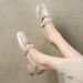 【Soft Sole And Soft Upper】Cameido Delicate Pearl Ankle Strap Mary Jane Shoes, 2025 Autumn Thick Heel Shallow Single Shoes_vogvips.com
