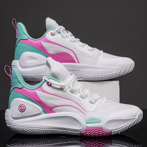 Basketball shoes men and women breathable rose red casual sports shoes_vogvips.com