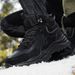 Men's Shoes Winter Outdoor Sports High Top Shoes, Thick Anti Slip Warm, Northeast Hiking And Mountaineering With Fleece_vogvips.com