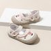 Unisex Tulip Print Canvas Shoes – Soft Rubber Sole Hook & Loop Sneakers For Kids (Breathable, Non-Slip, Beige)_vogvips.com