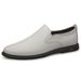 2026 Summer Men's Hollow Shoes, Top Layer Cowhide, Large Size, Perforated Loafers, Slip-On Casual Leather Shoes_vogvips.com