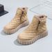 2025 New Style Women's Cotton Boots With Fleece Mid-top Cotton Shoes And Women's Snow Boots_vogvips.com
