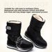 Kids & Adults Winter Snow Boots With Faux Fur Lining, Waterproof & Slip-Resistant, Thermal Insulated For Cold Weather, Round Toe, Casual Style_vogvips.com