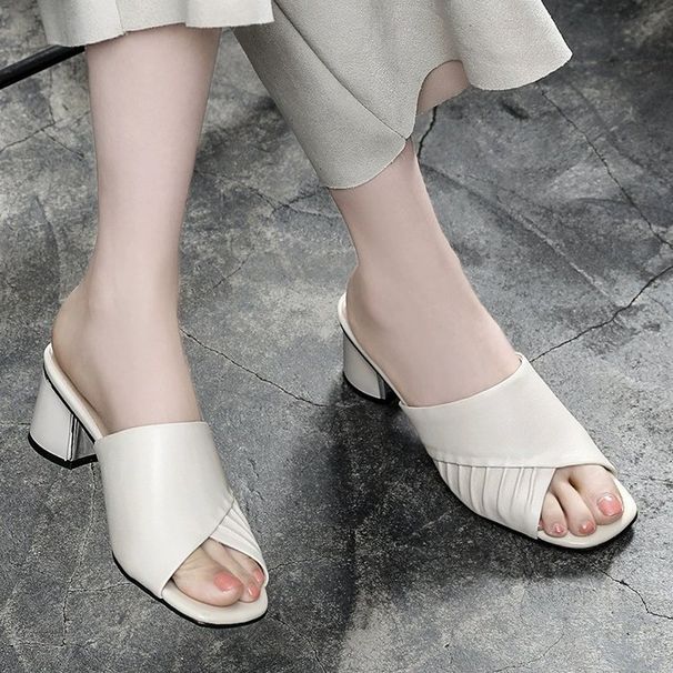26 Spring/Summer New Soft Leather Fish-Tail Sandals For Women - Flat Heels_vogvips.com
