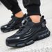 Unisex Lightweight Steel Toe Safety Work Shoes With Rotary Buckle, Air Cushion Comfort Footwear, Suitable For Construction & Factory Workers_vogvips.com