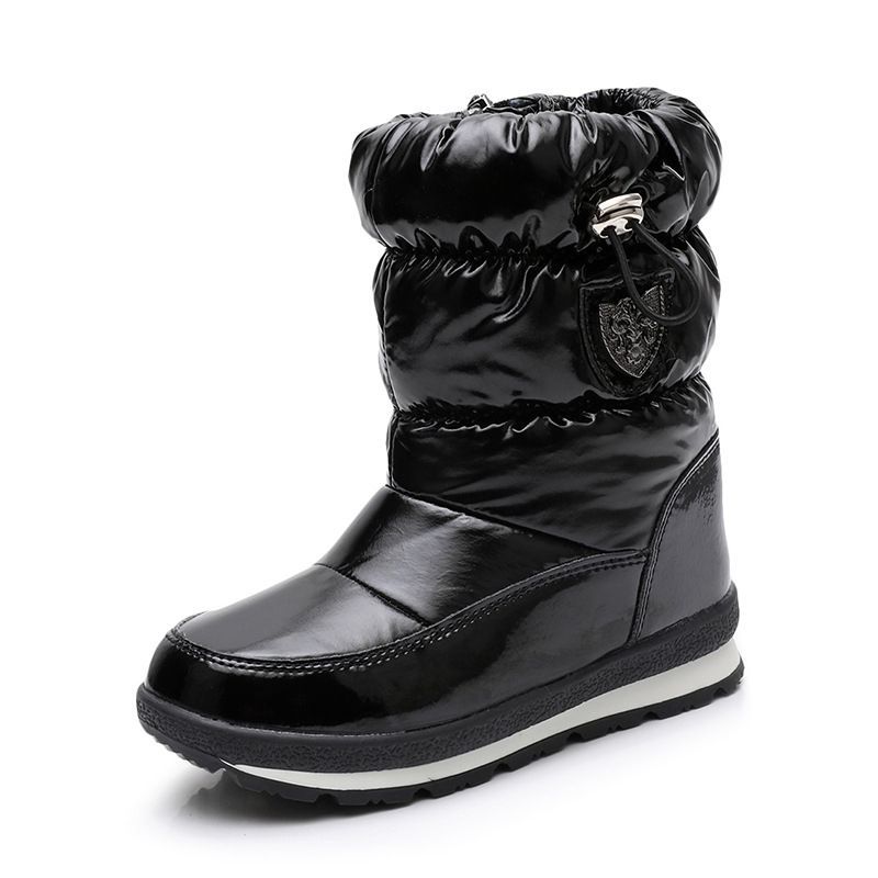 Snow Boots Men's And Women's Winter Medium Tube Wool Thickened Warm Large Size Cotton Shoes Winter Boots Waterproof_vogvips.com