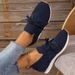 Large 2025 Autumn New Mesh Breathable Lightweight Lace Up Thick Heel Women's Casual Single Shoes_vogvips.com