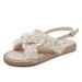 French Niche Premium Sandals Ladies Fairy Style Flat Roman Vacation Beach Shoes_vogvips.com