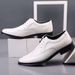 Euro Step Spring Leather Men Business Formal Brogue Floral Breathable British Casual Photo Groom Wedding Shoes_vogvips.com